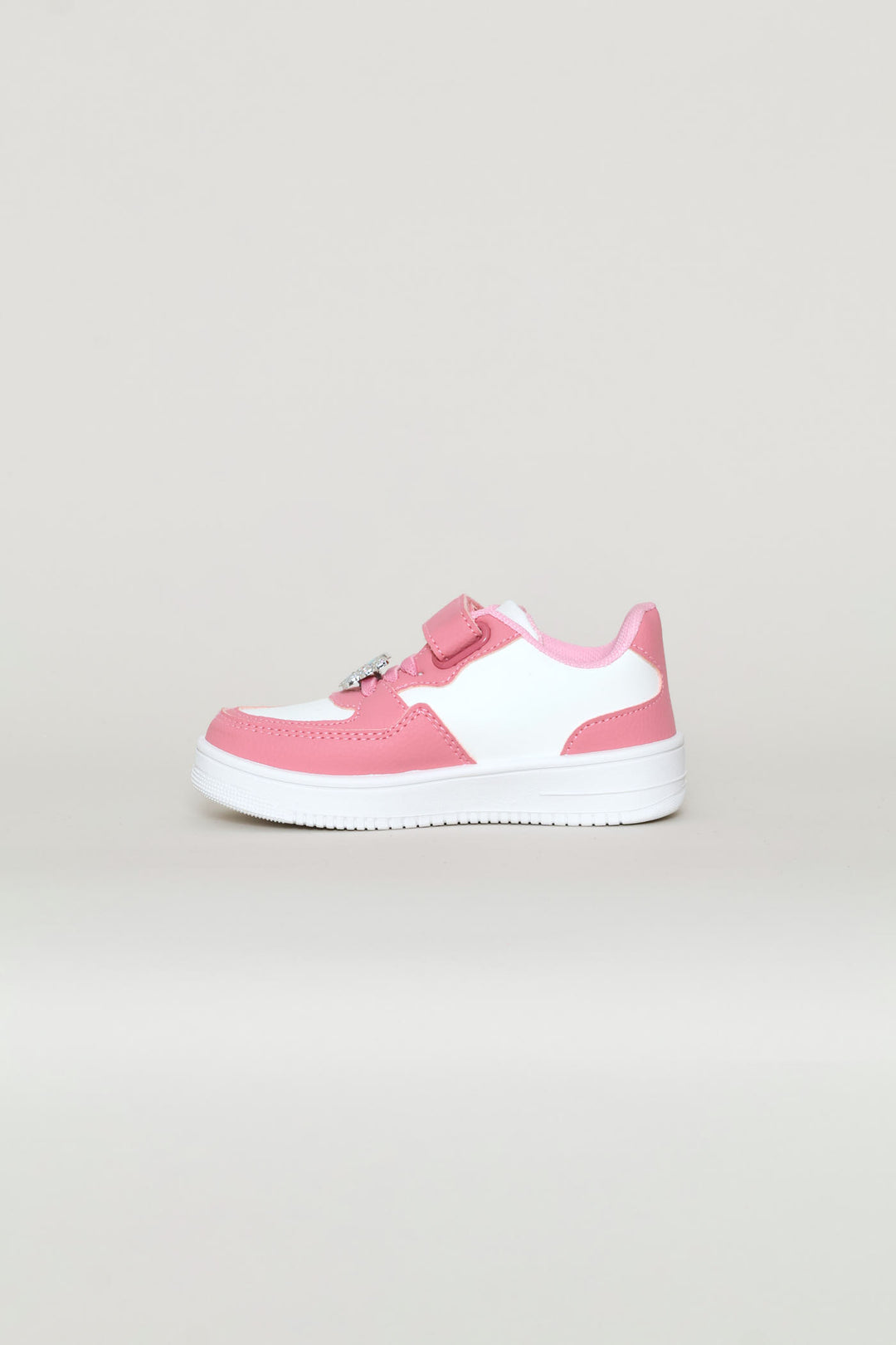 Pre-Girls Butterfly Trim Court Sneaker - Pink
