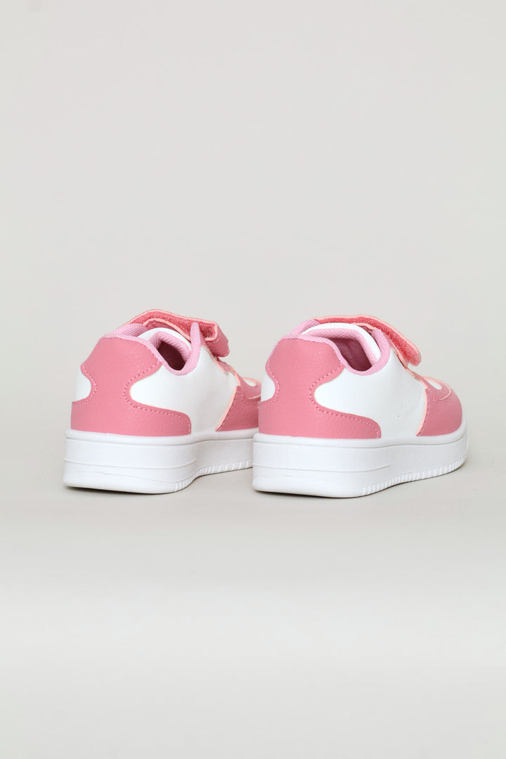 Pre-Girls Butterfly Trim Court Sneaker - Pink