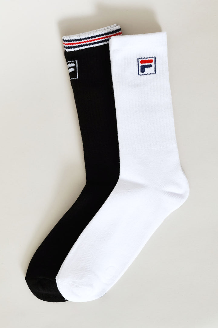 2 Pack Theo Tube Sock - White/Black