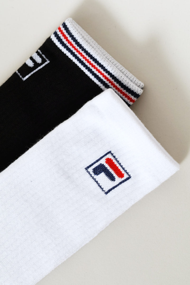 2 Pack Theo Tube Sock - White/Black