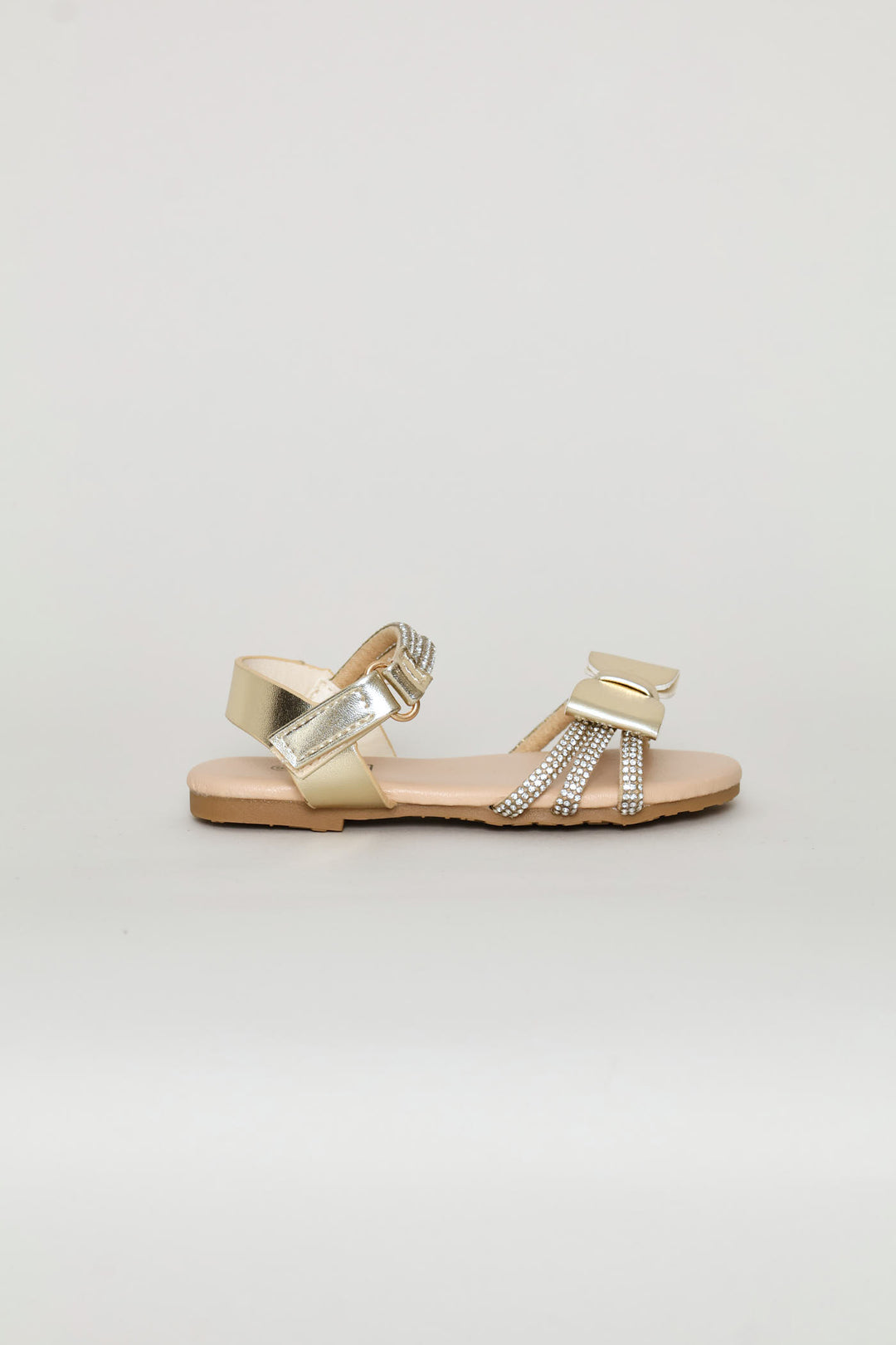 Pre-Girls Occasion Flat Sandal - Gold