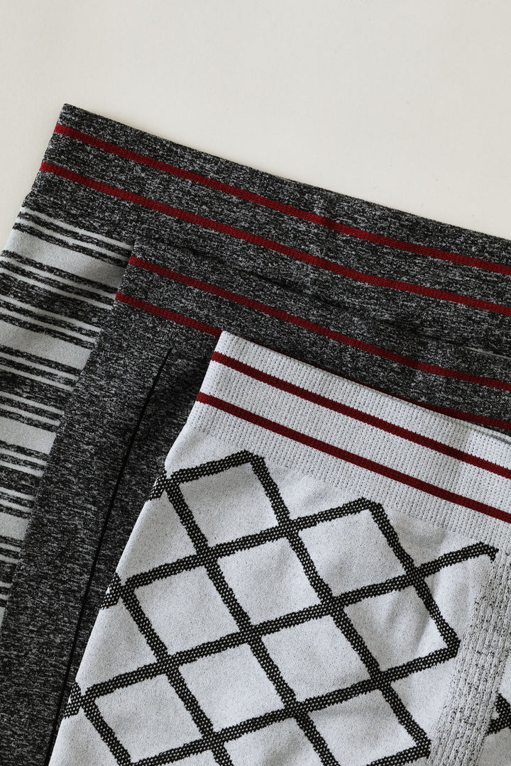 3 Pack Seamless Boxers - Grey/Black