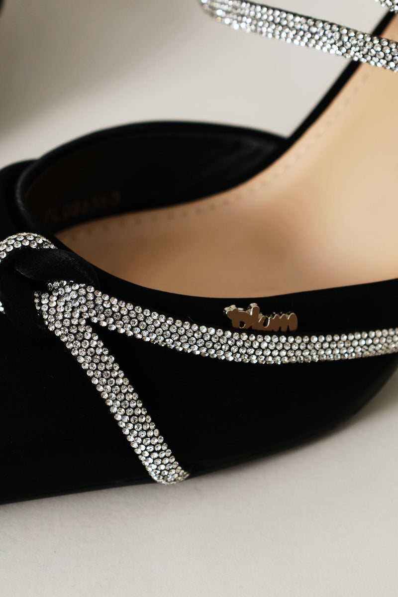 Diamond Strap Heel - Black