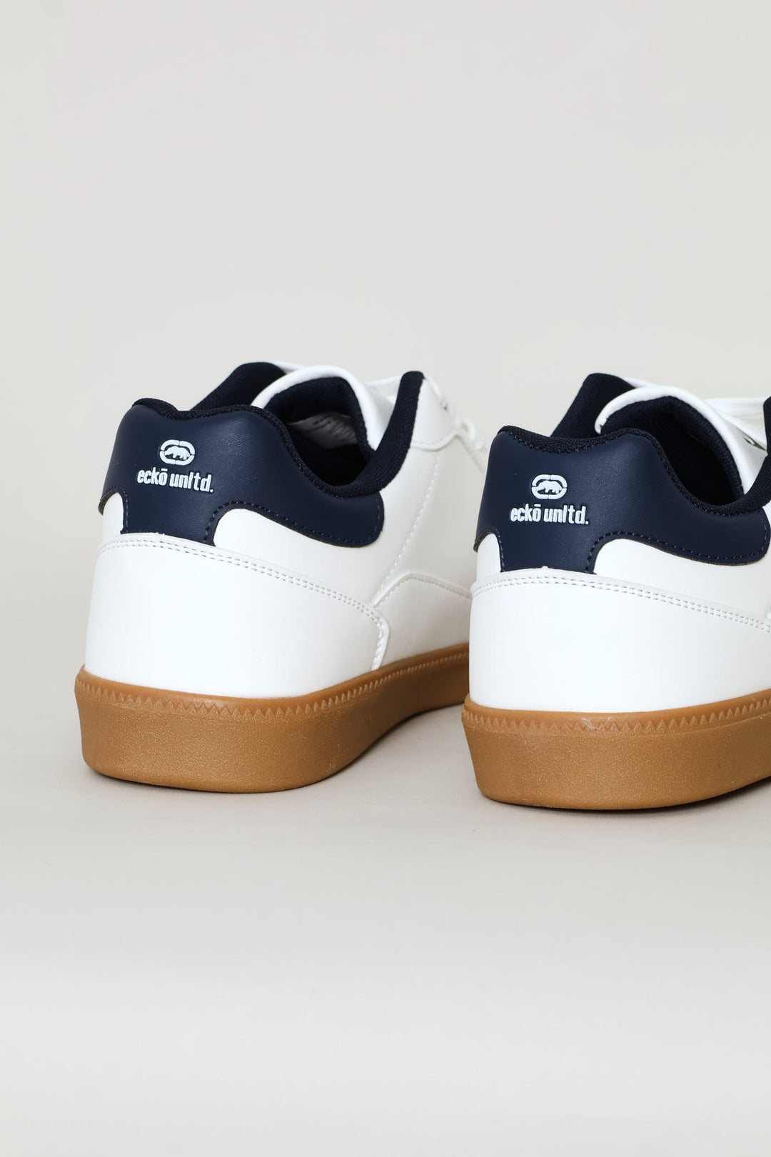 Lace Up Gum Sole Court Sneaker - White