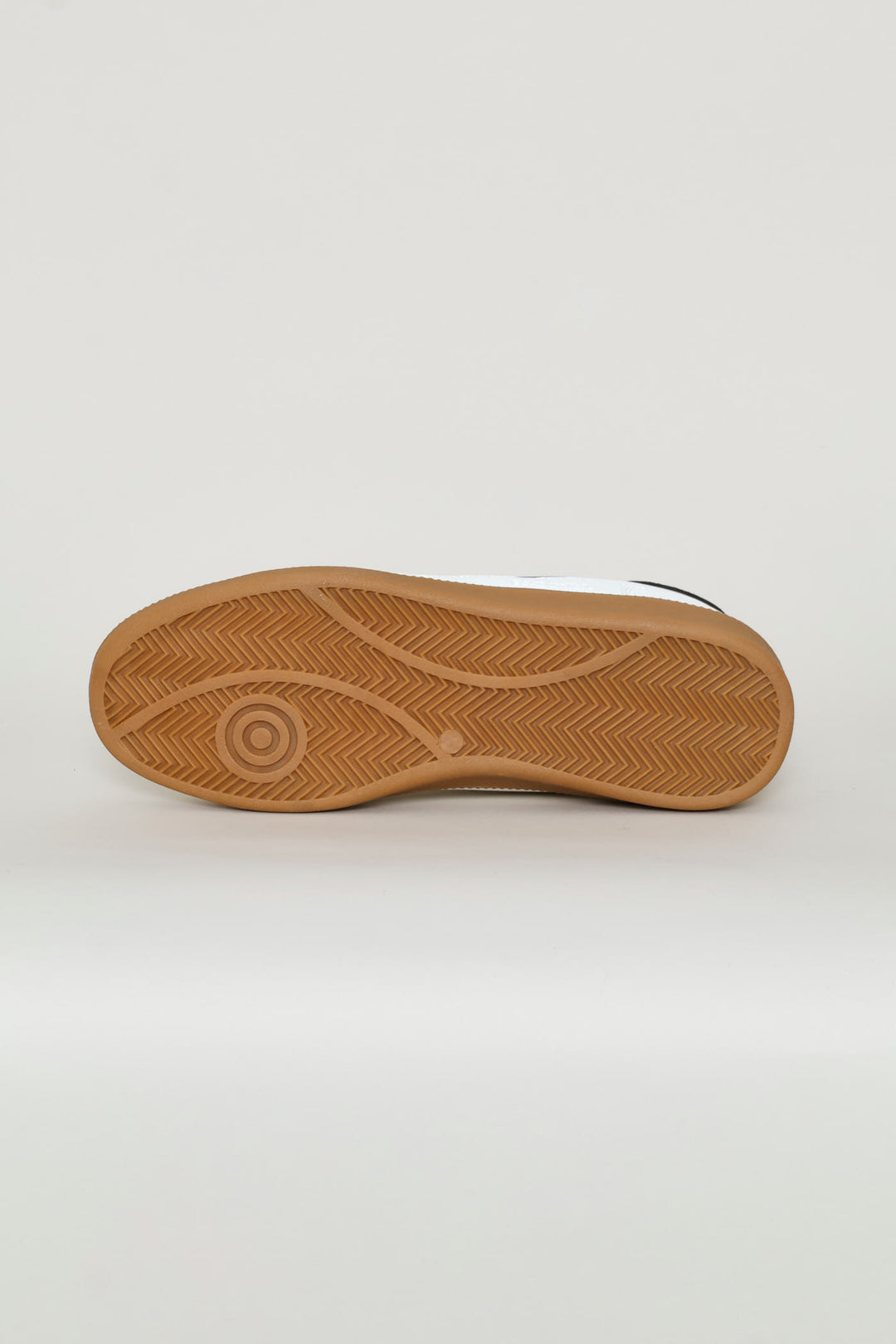 Lace Up Gum Sole Court Sneaker - White