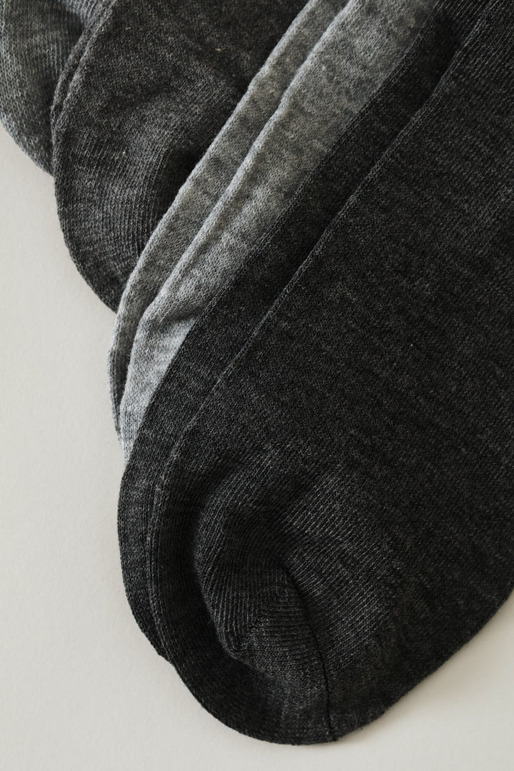 5 Pack Anklet Socks - Grey Melange