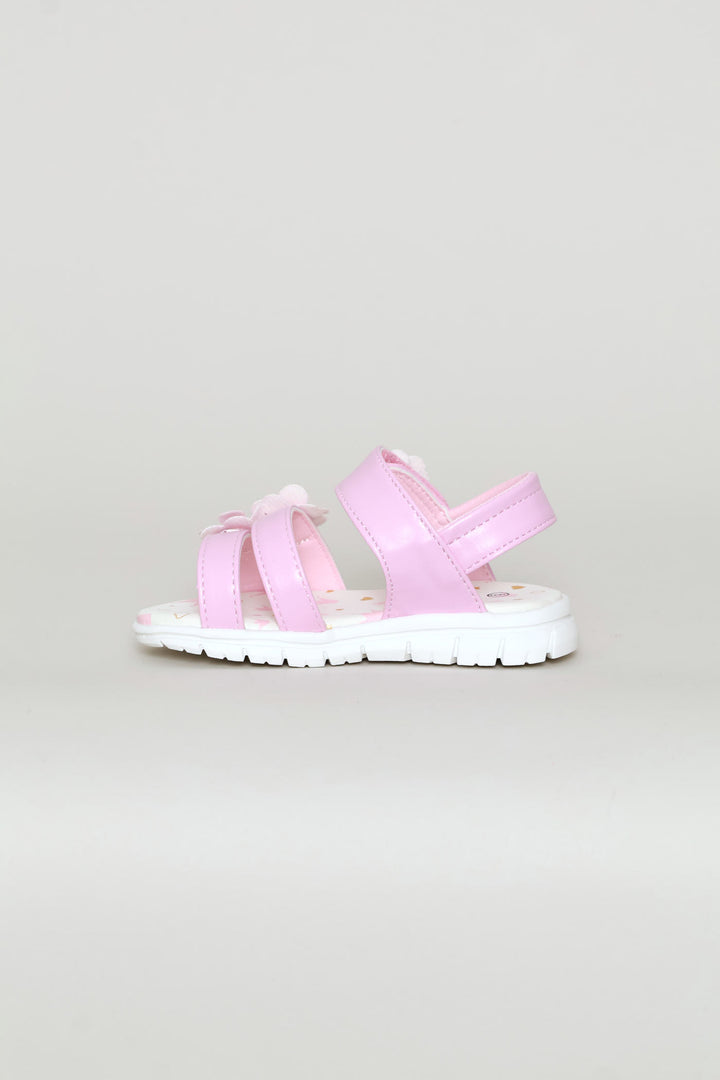 Pre-Girls Flower Comort Sandal - Light Pink