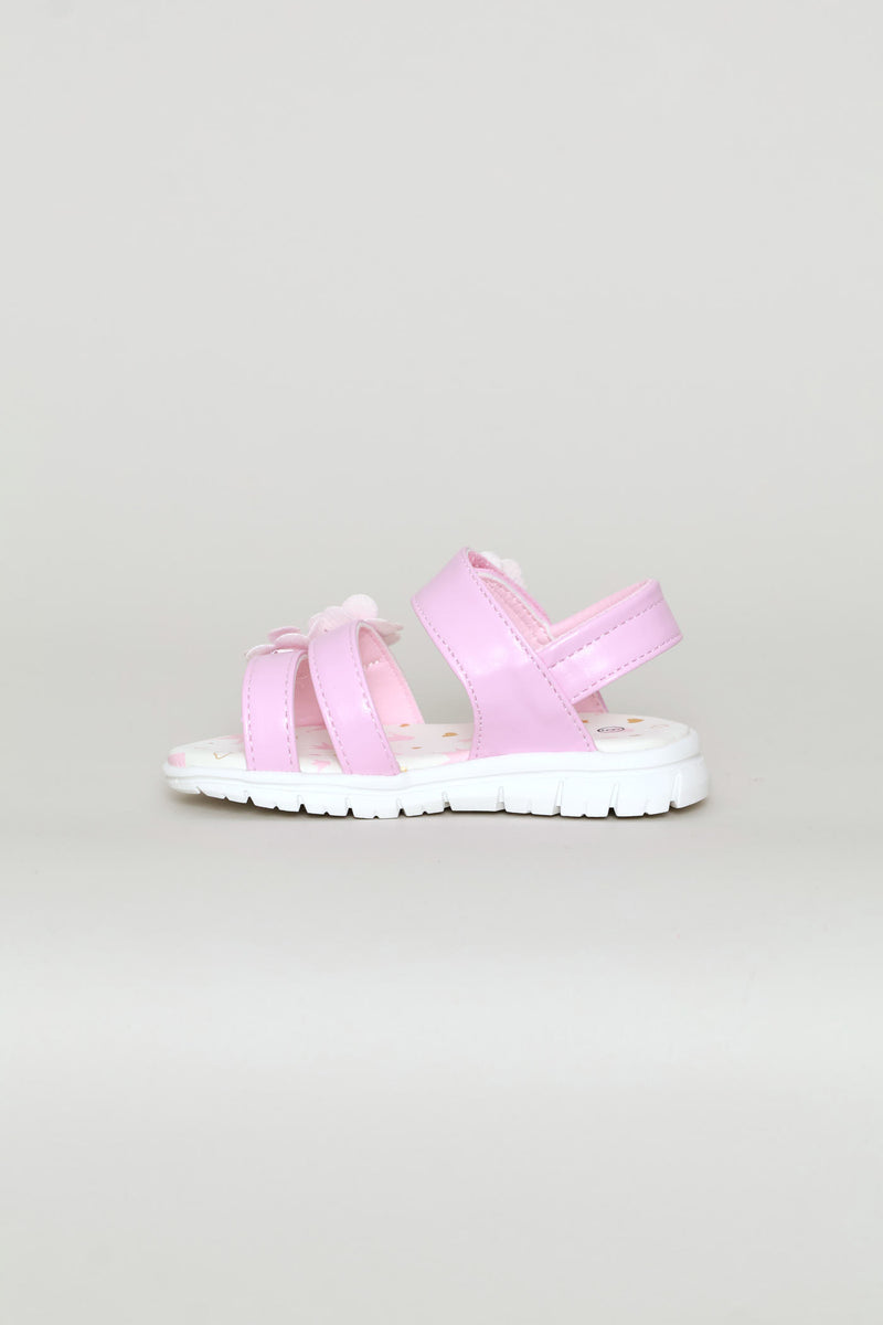 Pre-Girls Flower Comort Sandal - Light Pink