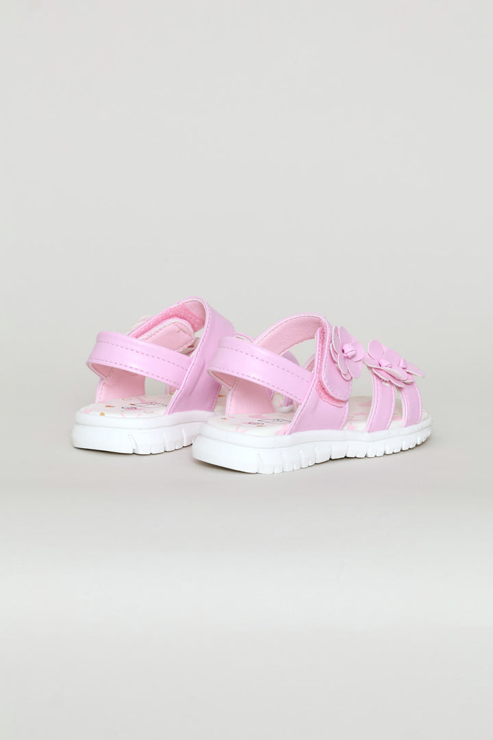 Pre-Girls Flower Comort Sandal - Light Pink