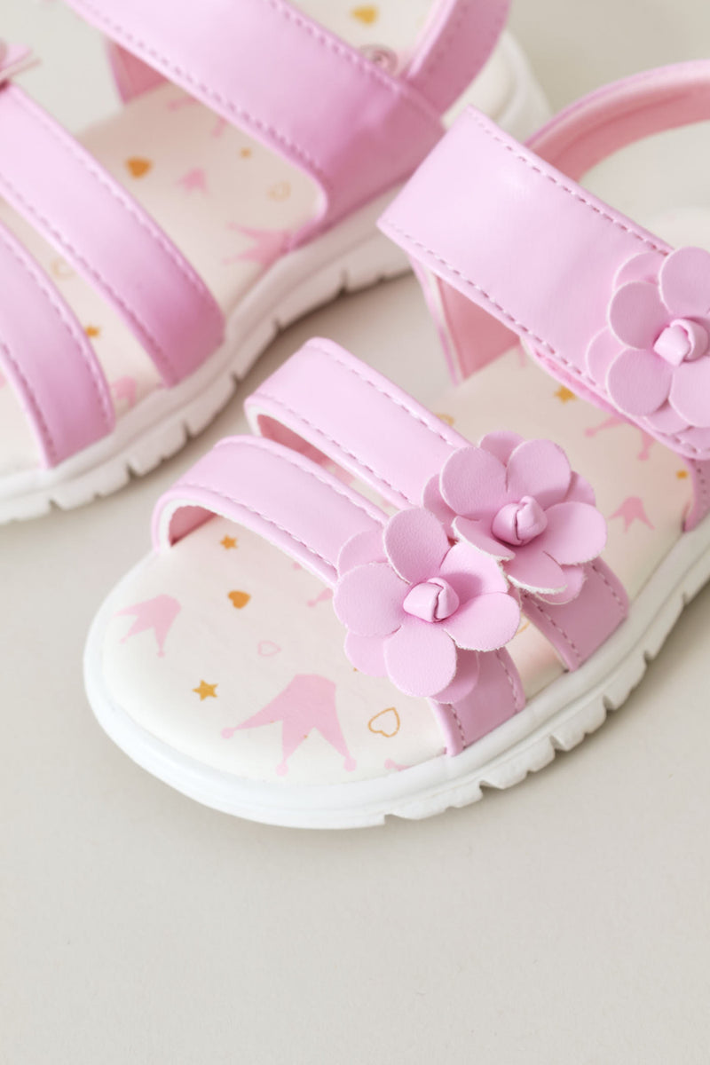 Pre-Girls Flower Comort Sandal - Light Pink