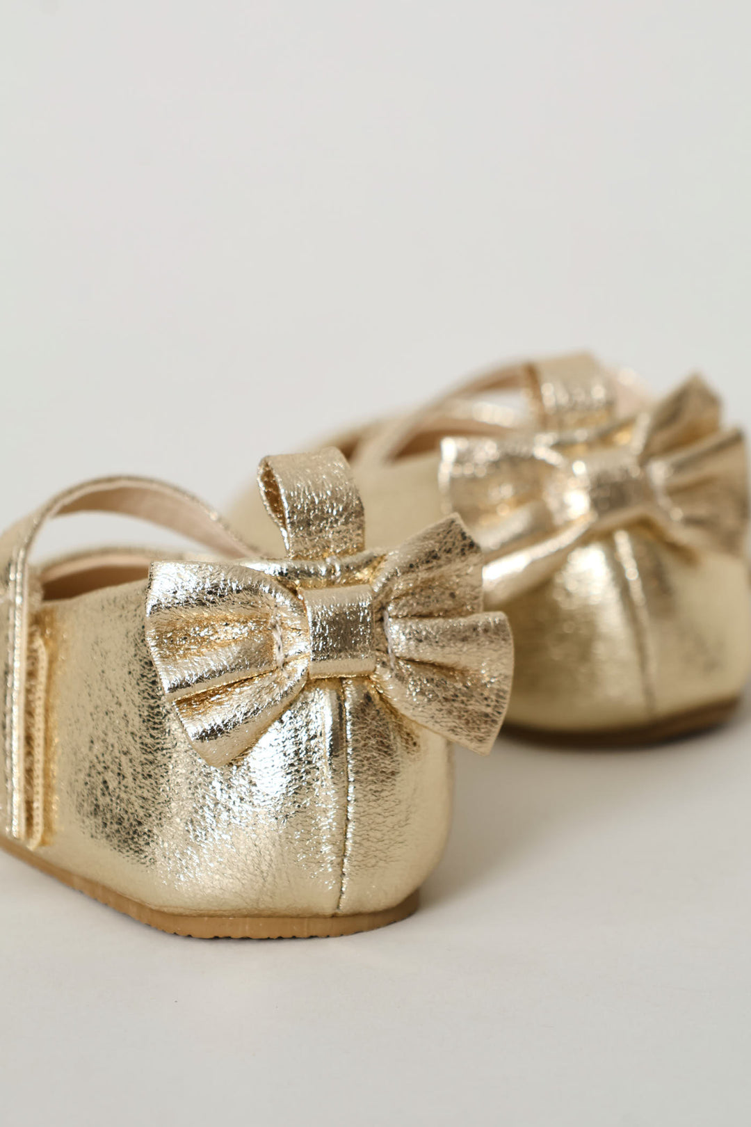 Baby Girls Shimmer Bow Occasion Pump - Gold