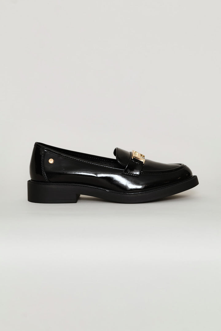 Poem 1 Bling Buckle Loafer - Black