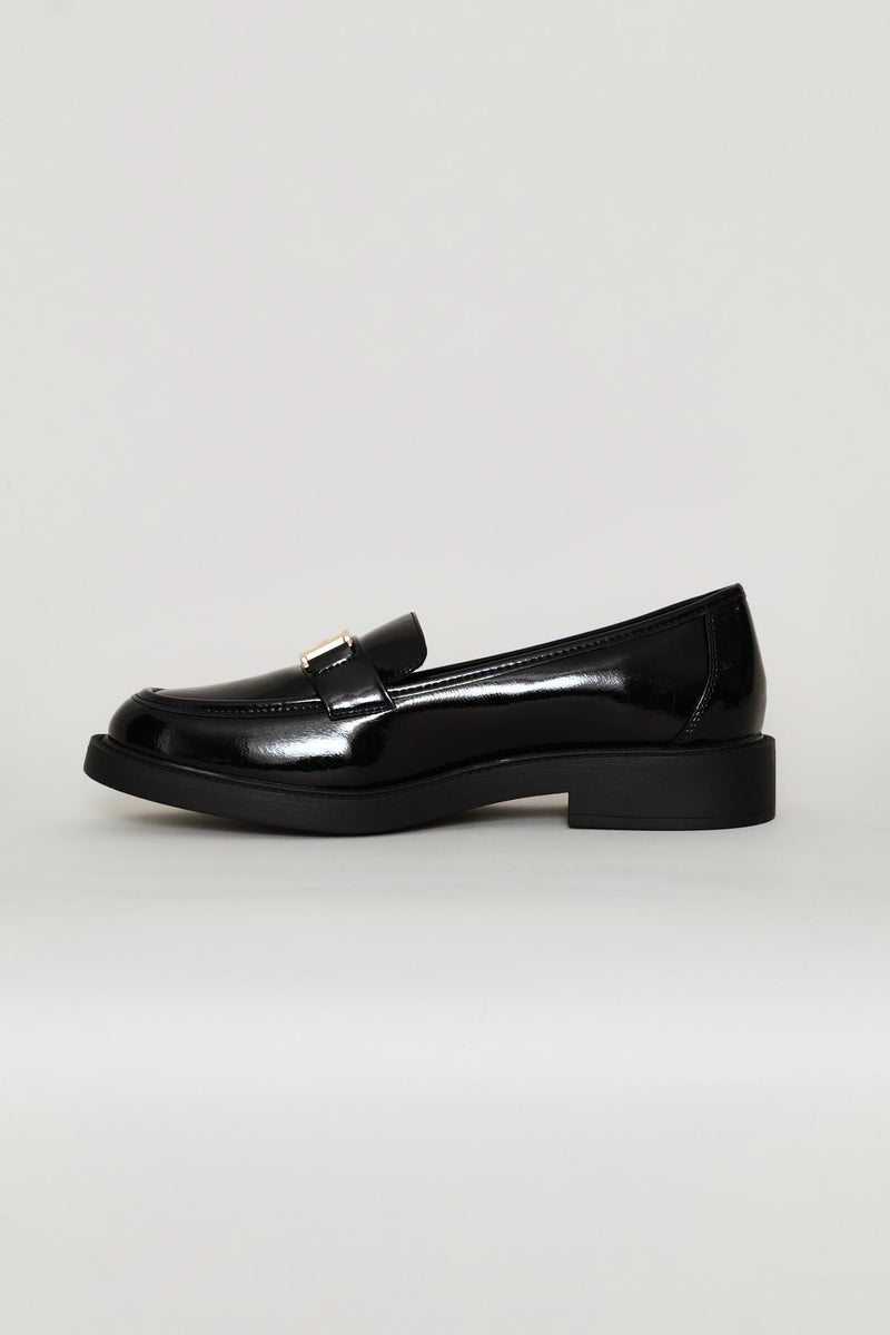 Poem 1 Bling Buckle Loafer - Black