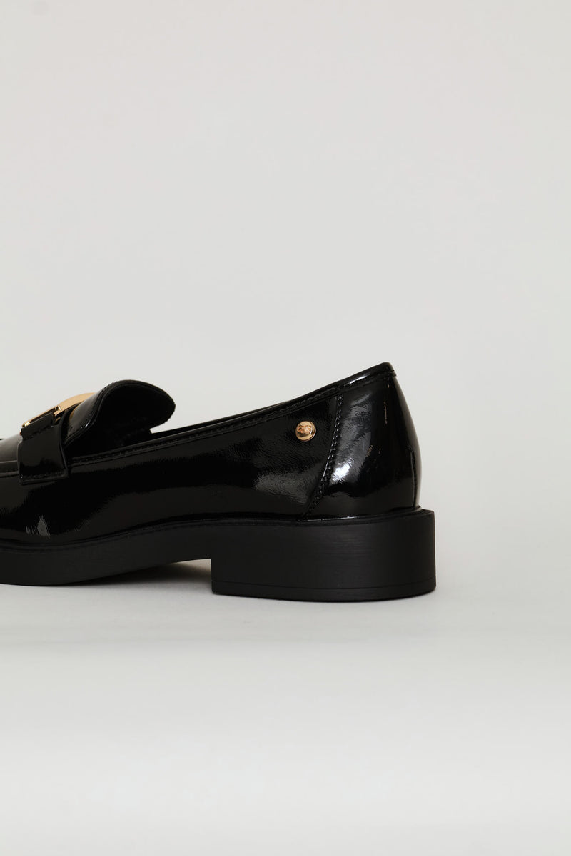Poem 1 Bling Buckle Loafer - Black