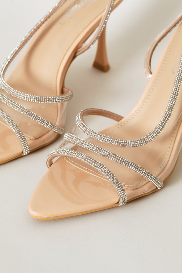 Jillaine Diamnate Strap Heel - Nude