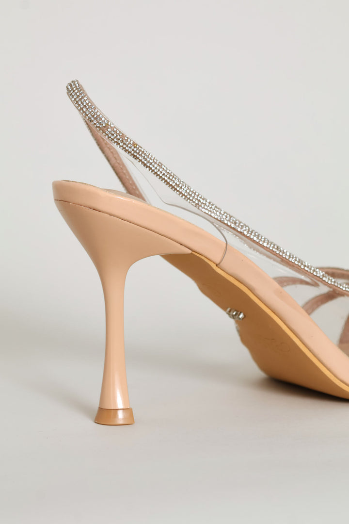 Jillaine Diamnate Strap Heel - Nude