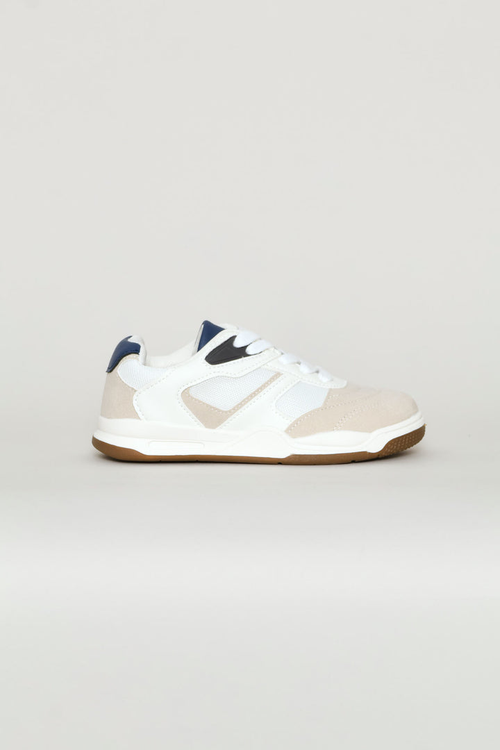 Boys Retro Sneaker - White/Grey