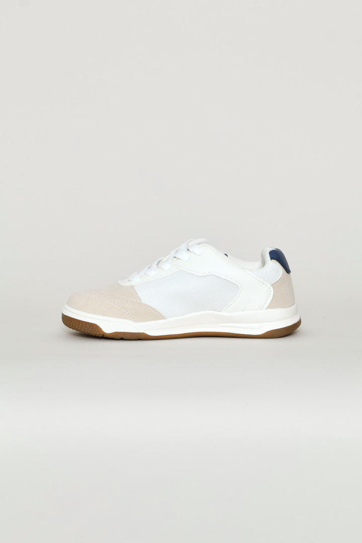 Boys Retro Sneaker - White/Grey