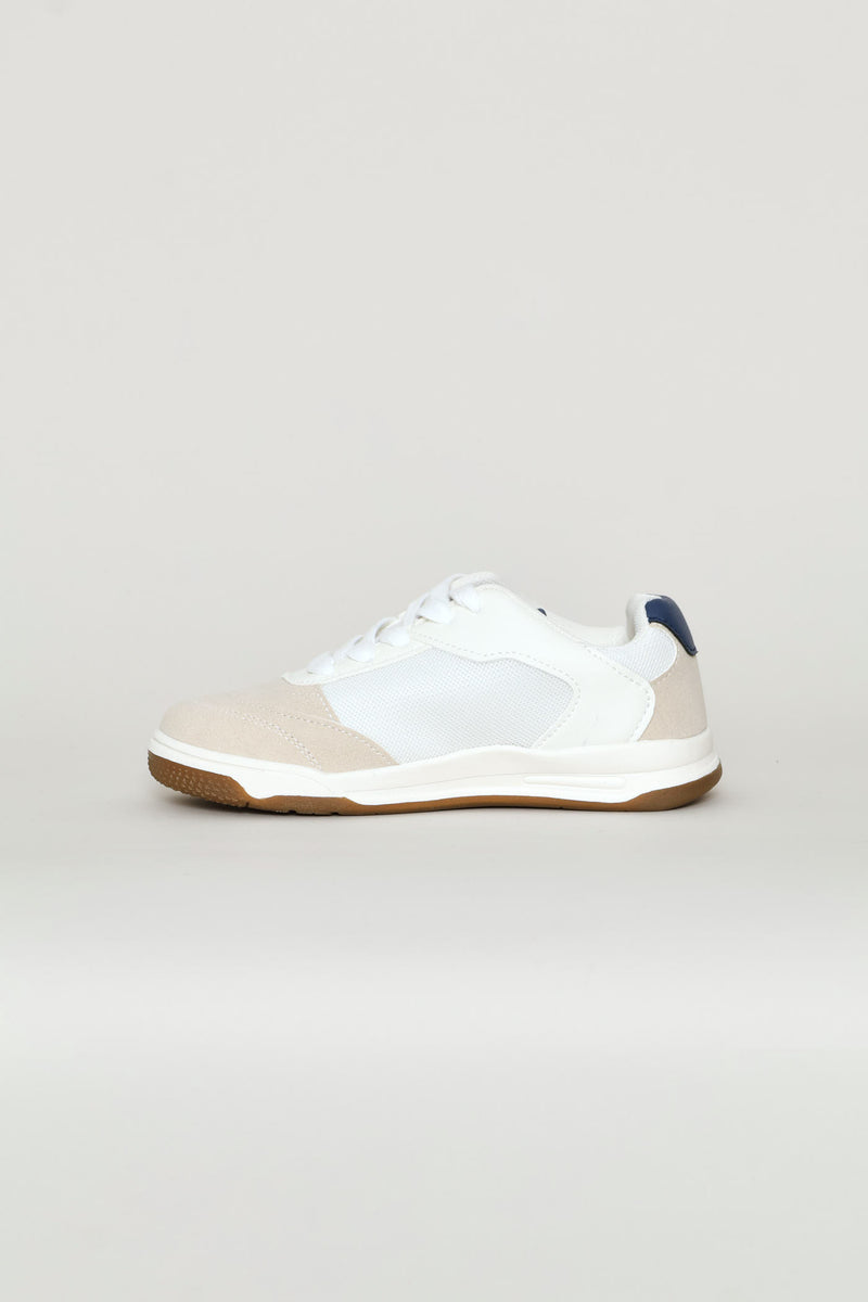 Boys Retro Sneaker - White/Grey