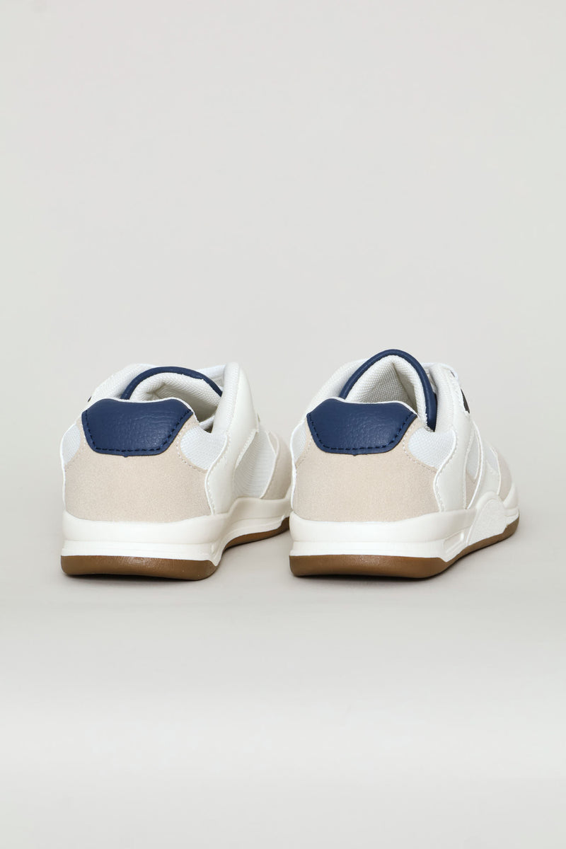 Boys Retro Sneaker - White/Grey