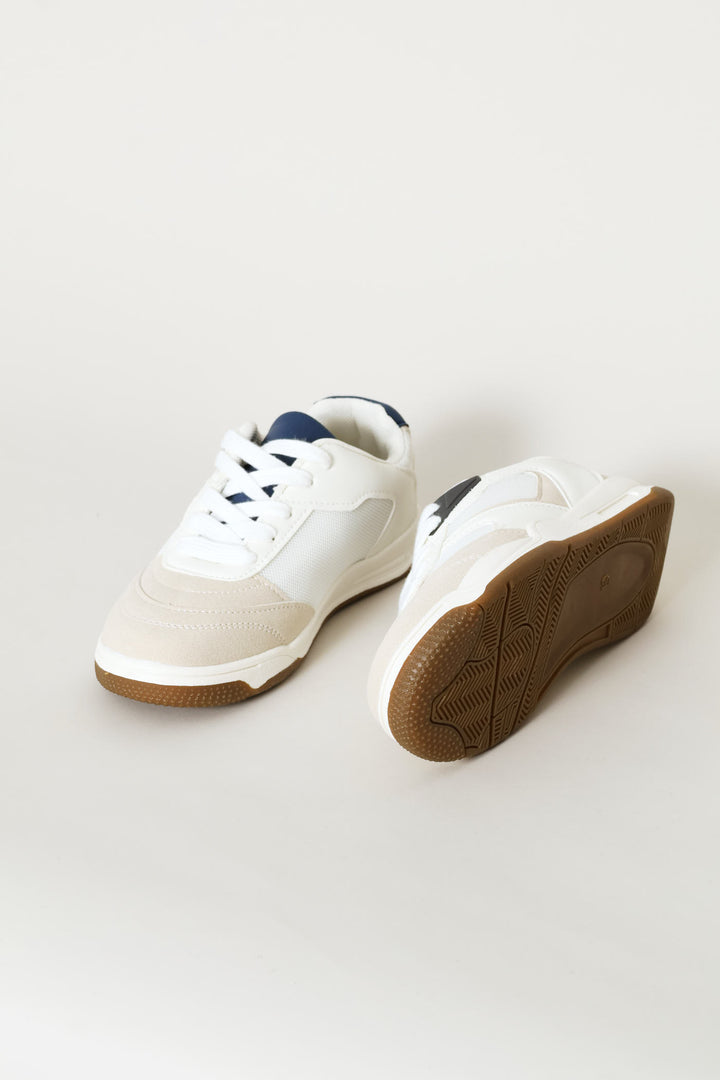 Boys Retro Sneaker - White/Grey
