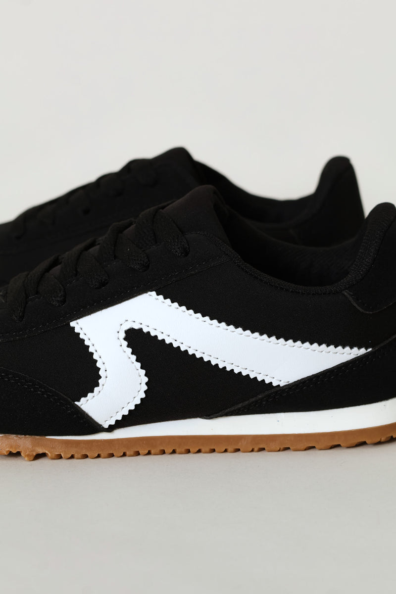 Boys Slim Sole Sneaker - Black