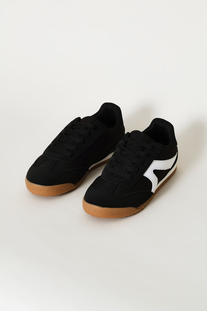 Boys Slim Sole Sneaker - Black