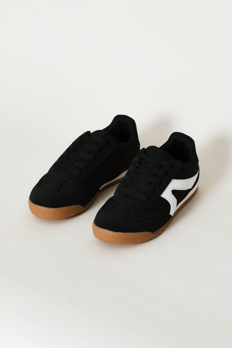 Boys Slim Sole Sneaker - Black