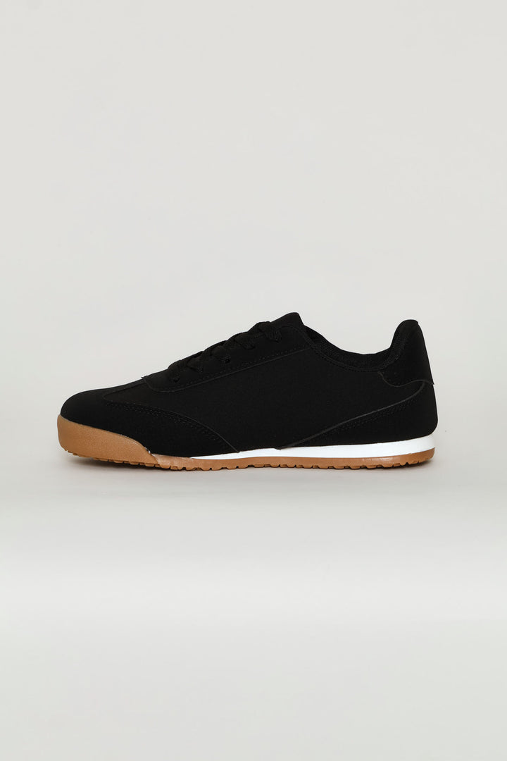 Boys Slim Sole Sneaker - Black