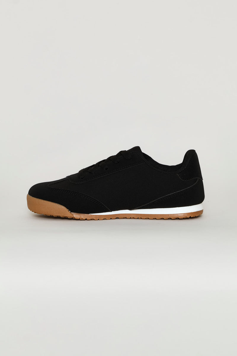 Boys Slim Sole Sneaker - Black