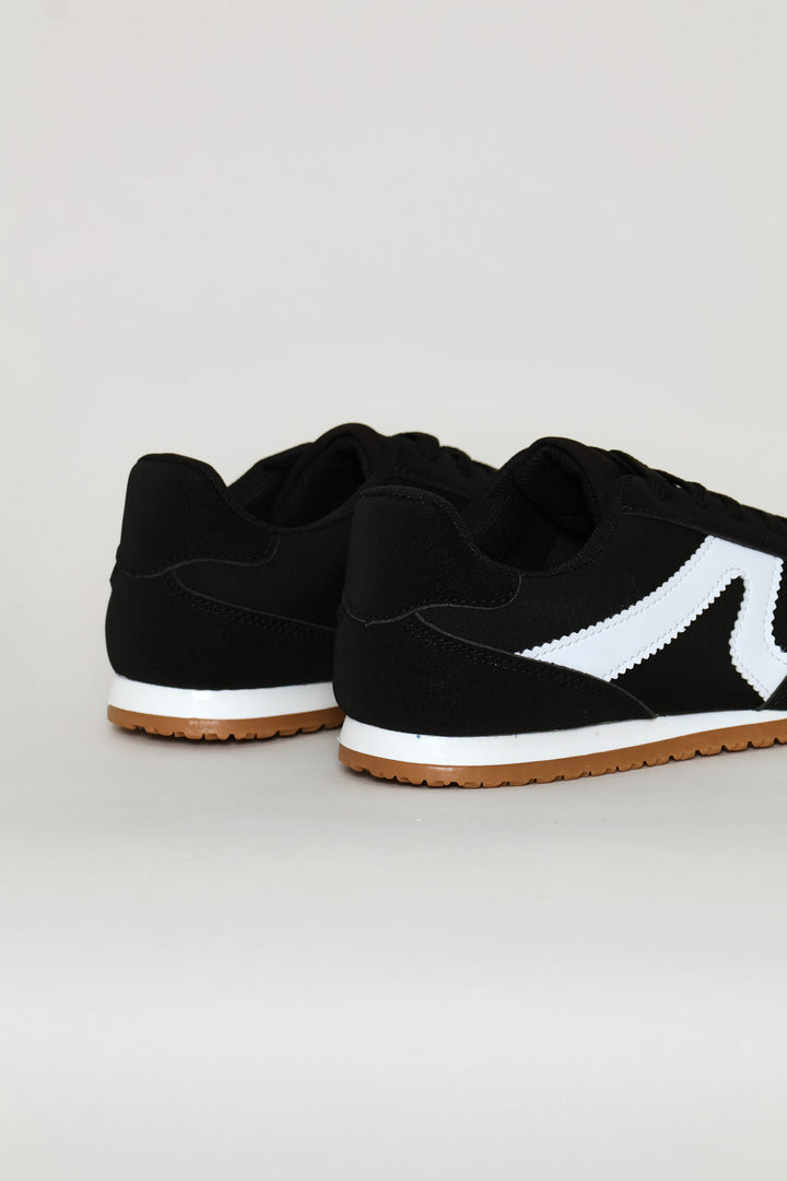 Boys Slim Sole Sneaker - Black