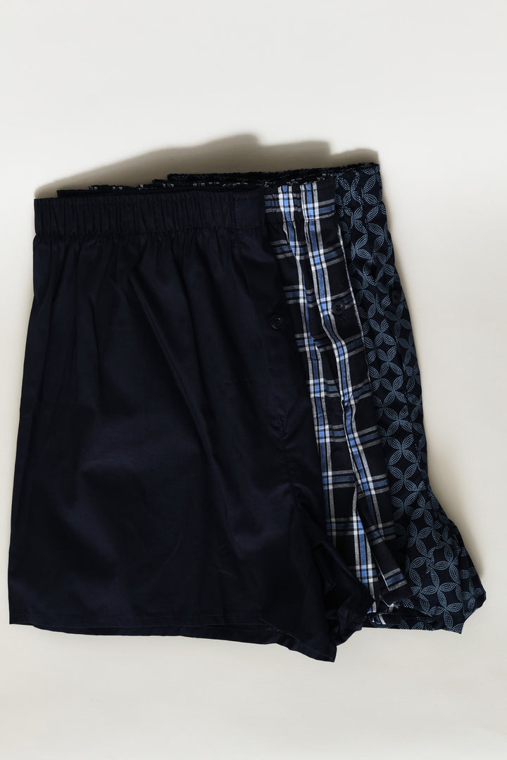 3 Pack Design Boxer - Blue