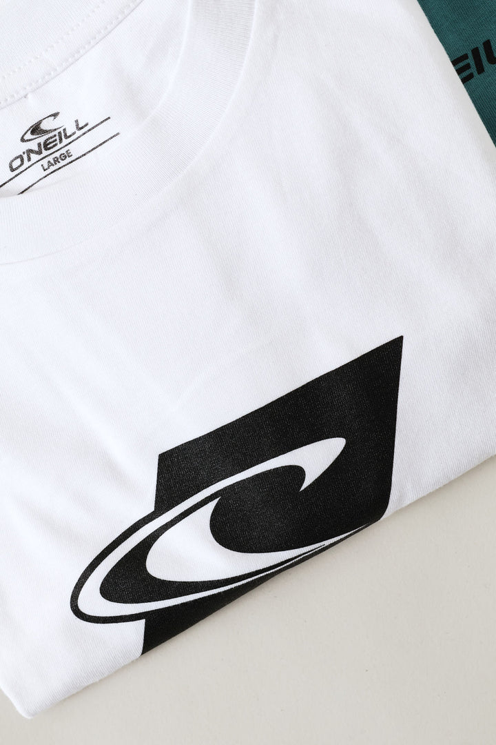 3 Pack Brand Tees - White/Blue/Black