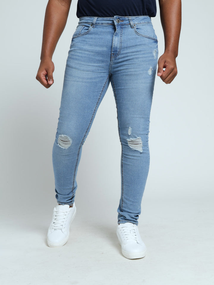 Ripped Super Skinny Jean - Light Wash