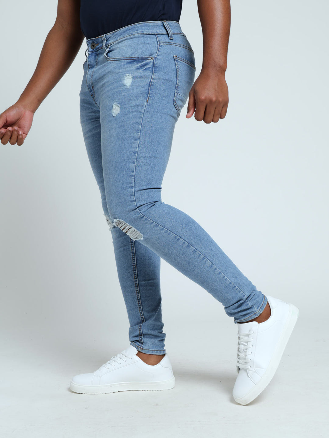Ripped Super Skinny Jean - Light Wash