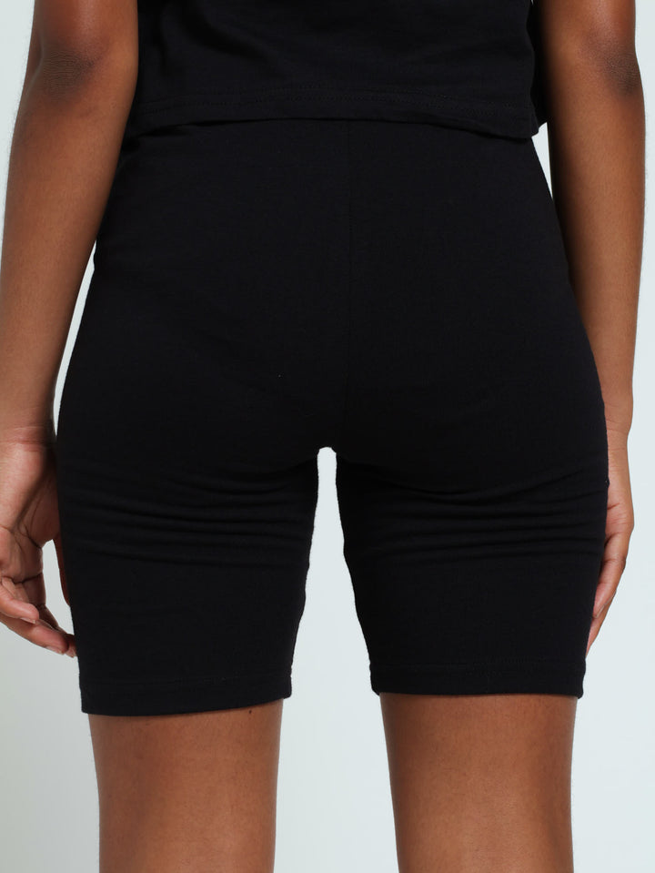 Girls Mr Beast Gold Cycle Shorts - Black