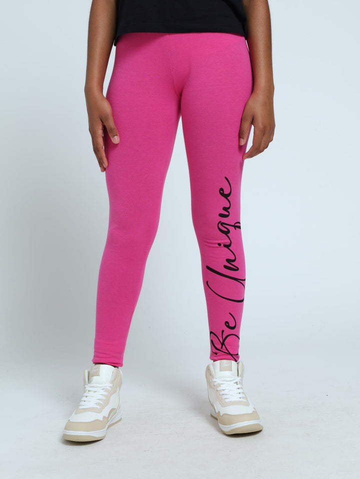 Girls Be Uniqe Fash Legging - Cerise