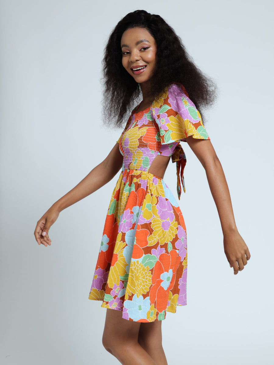Floral Smock Mini Dress Edgars