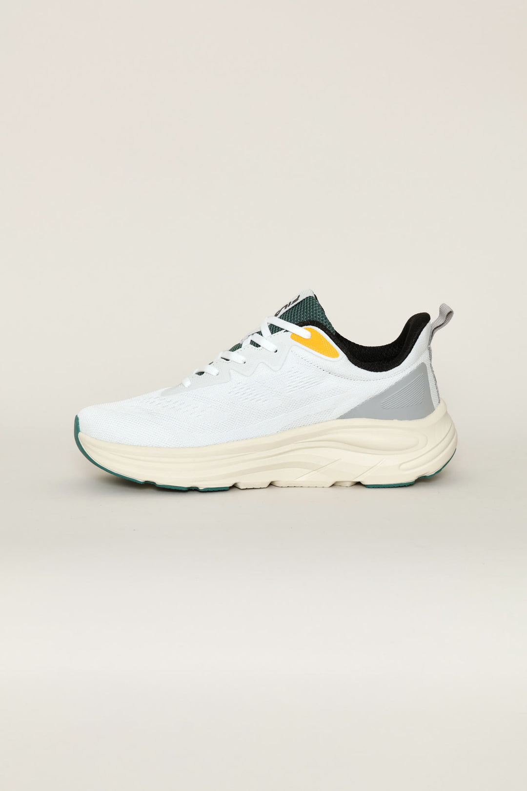 Aurelio Lace Up Mesh Trainer - Stone/Green
