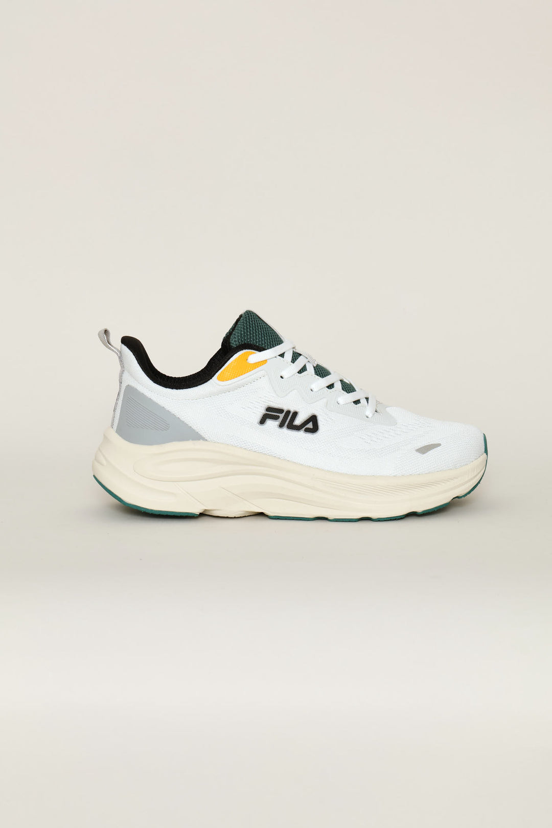 Aurelio Lace Up Mesh Trainer - Stone/Green