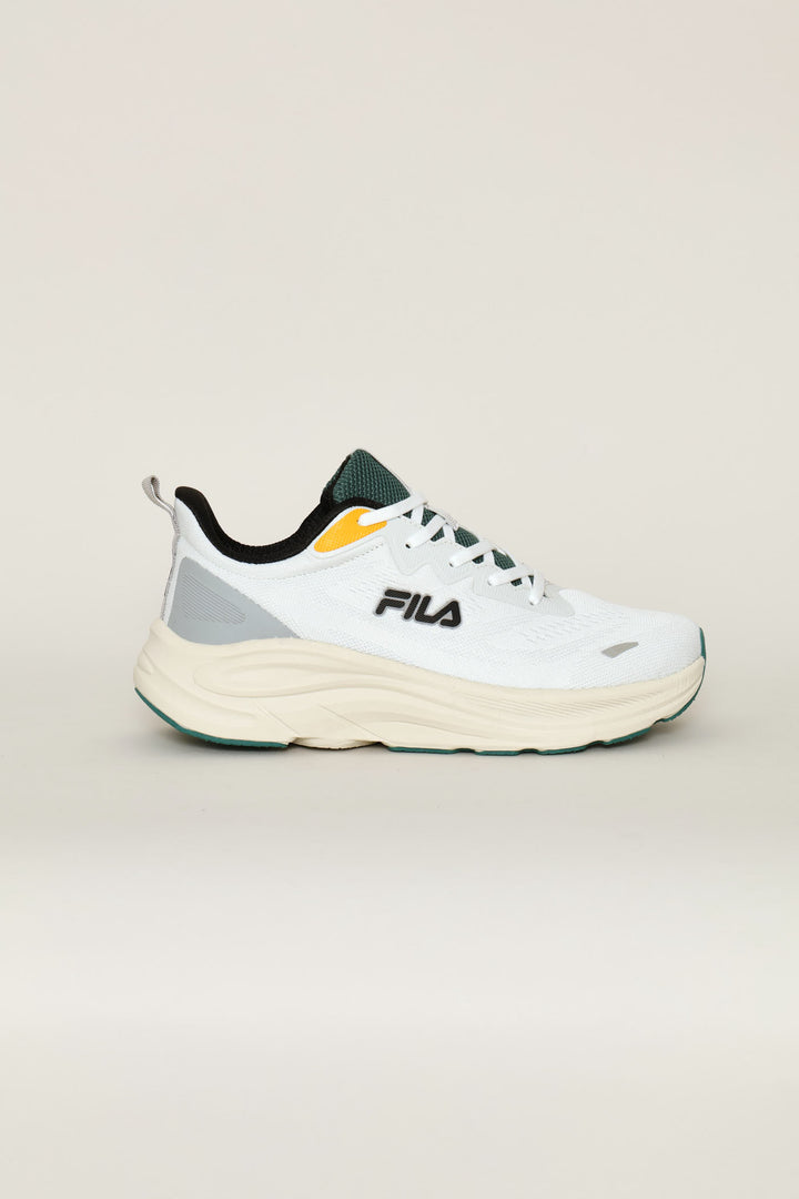 Aurelio Lace Up Mesh Trainer - Stone/Green