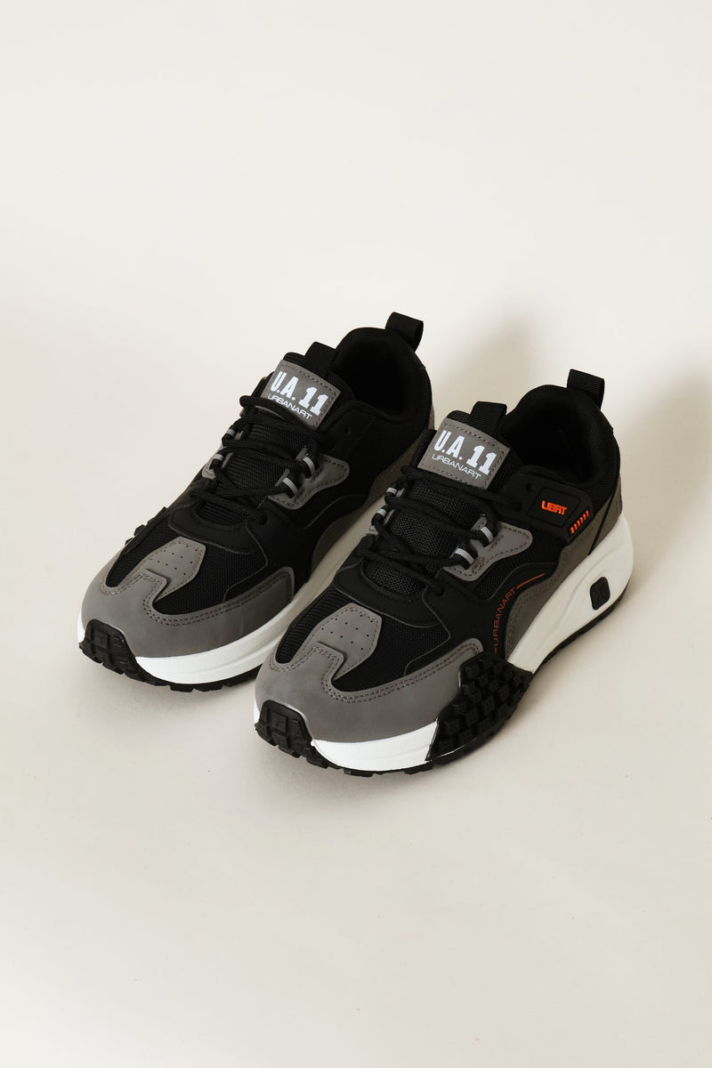 Redo 5 Panelled Retro Trainer - Grey