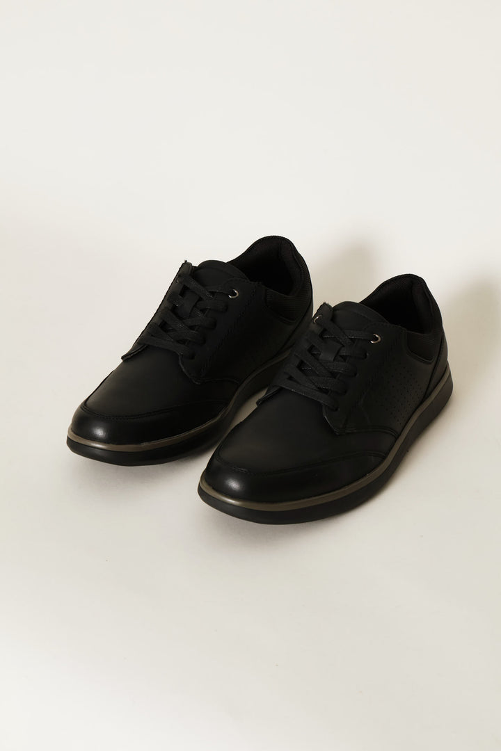 Comfit Smart Casual With Punched Detail - Black