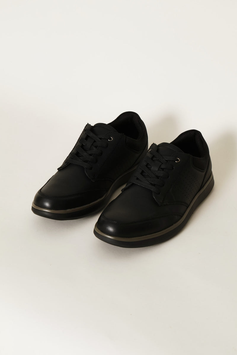 Comfit Smart Casual With Punched Detail - Black