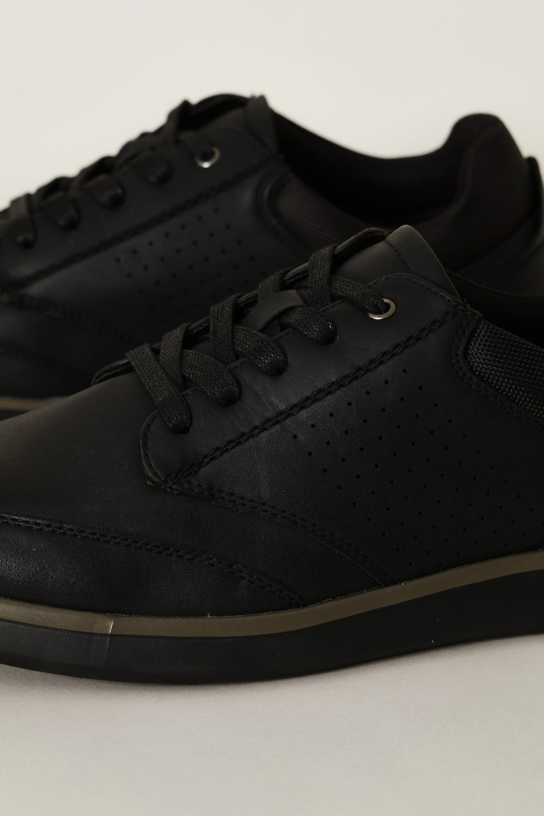 Comfit Smart Casual With Punched Detail - Black
