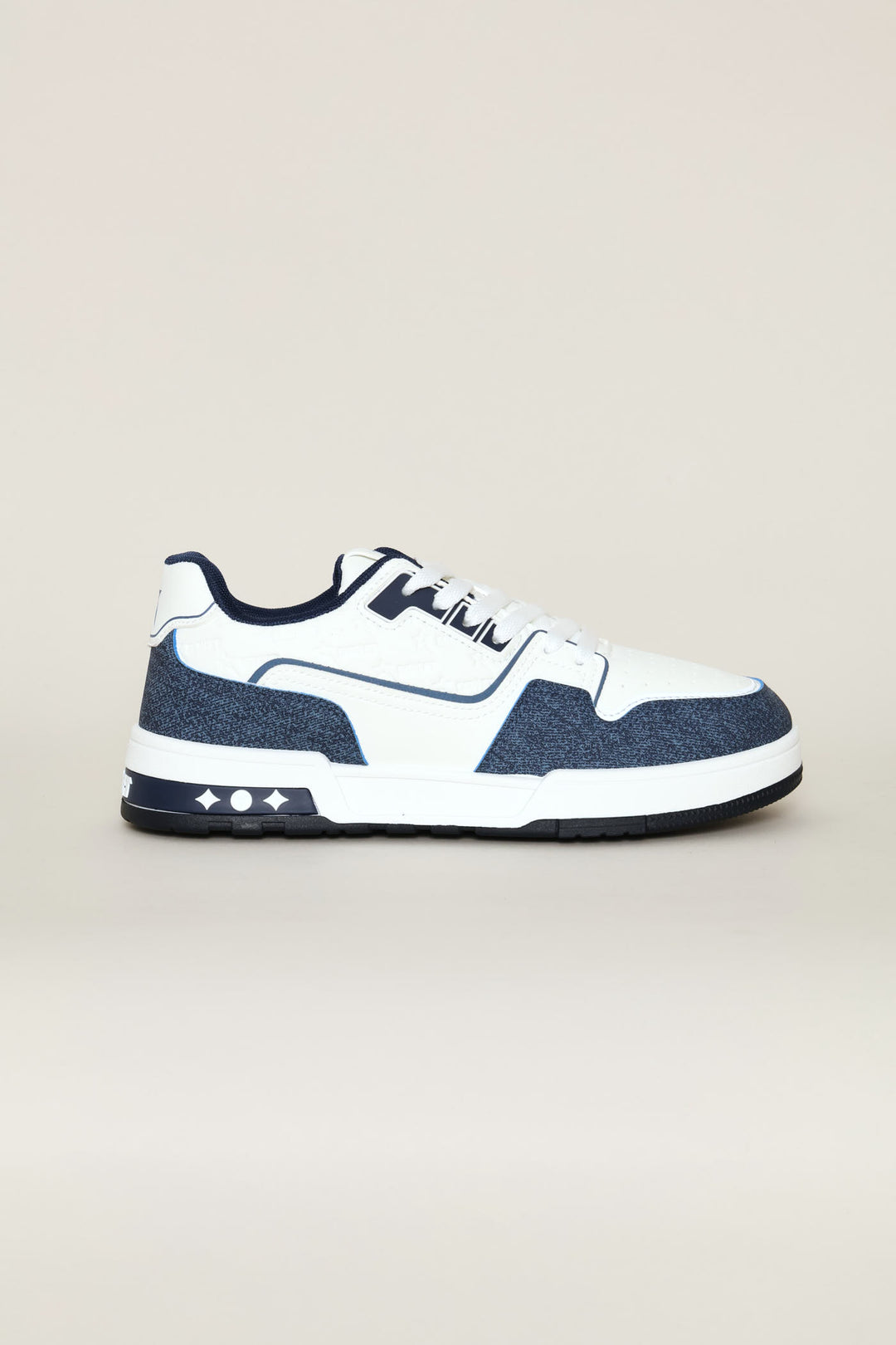 Troy Panelled Sneaker - White/Navy