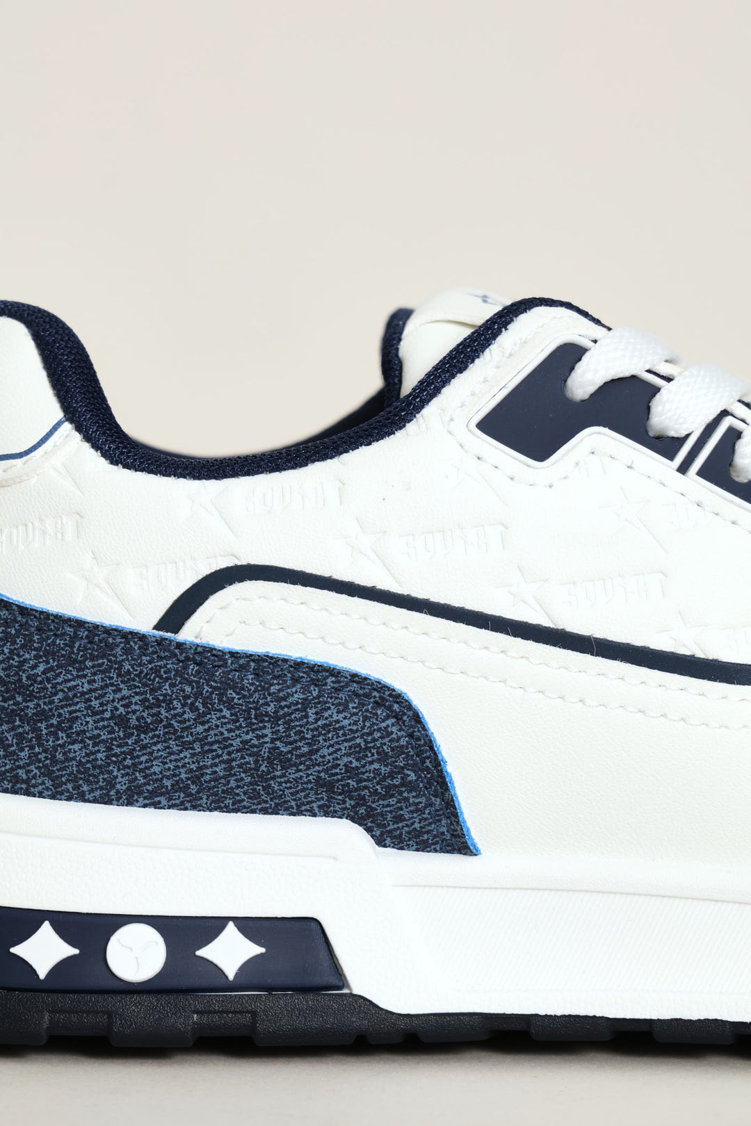 Troy Panelled Sneaker - White/Navy
