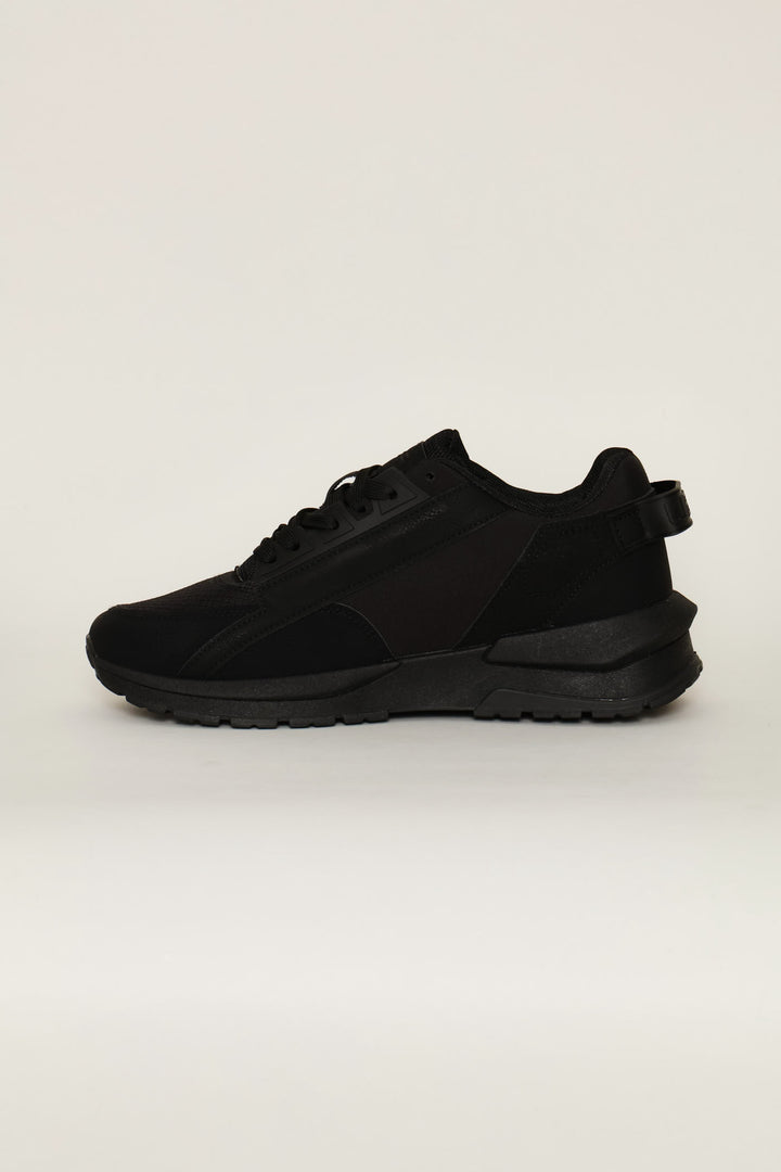Athene Mono Retro Trainer - Black