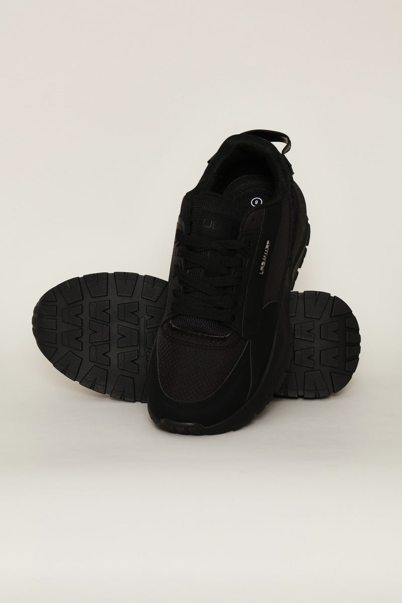 Athene Mono Retro Trainer - Black