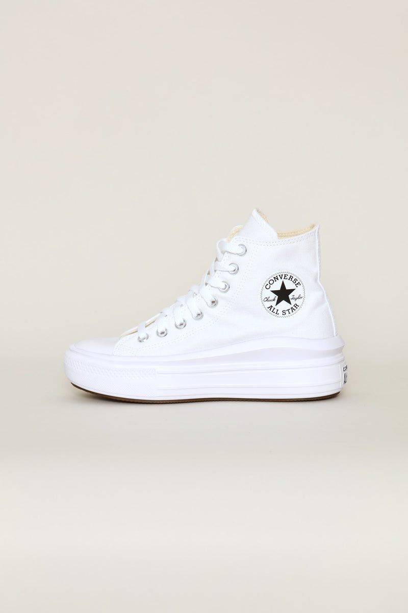 Ctas Move Hi Top Canvas Sneaker - White